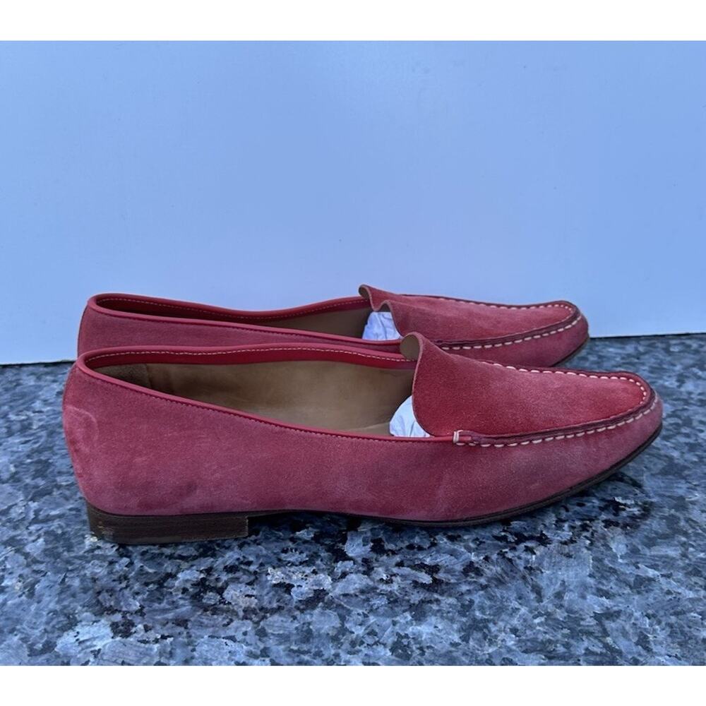 Oscar de la Renta red suede loafers Women’s Size 39.5 - Picture 2 of 15